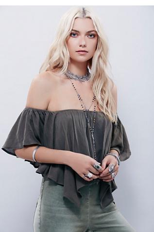 Free People Womens Drippy Off The Shoulder