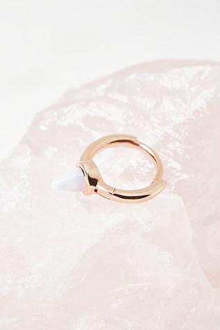 Maria Tash Womens Opal Spike Clicker Hoop