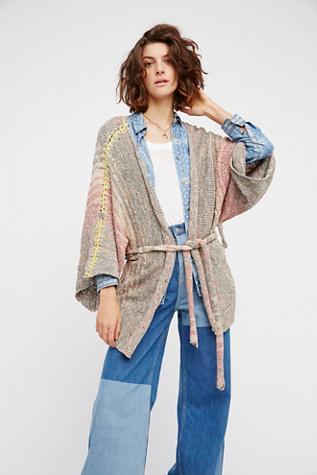 Free People Womens Sand Art Kimono