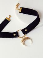 Erin Semel X Free People Foiled Horn Leather Choker