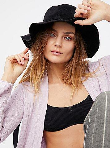 Free People Feelin Lucky Vegan Suede Hat