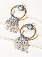 Turquoise Monarch Chainmail Drop Hoops By Mikal Winn At Free People