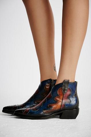 Free People Womens Painted Bird Western Boot