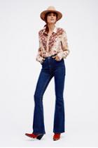 Free People Womens Cyndi Hi Rise Flare