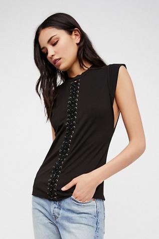 Sleeveless Lace Up Tee By Blank Nyc At Free People