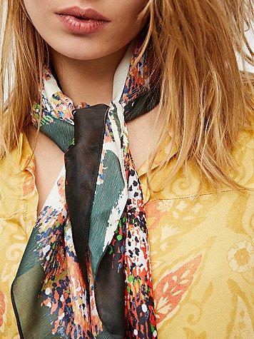 Free People Wren Silk Print Bandana