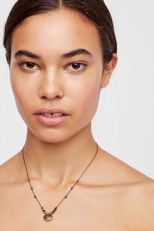 Sylvie Silk Stone Necklace By Ela Rae At Free People