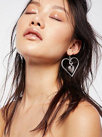 Heart To Heart Charm Earrings By Vanessa Mooney At Free People