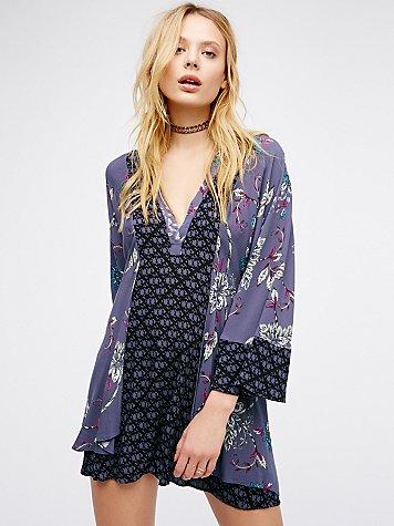 Free People Abbie Printed Mini Dress