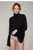 Free People Womens Ruffle Fan Pullover