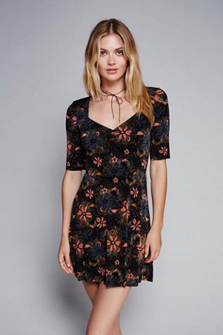 Free People Womens Up All Night Mini Dress