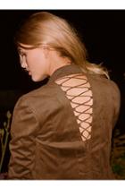 Free People Womens Bare Back Laced Jkt
