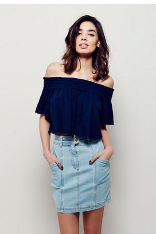 Free People Womens Jump In Line Skirt
