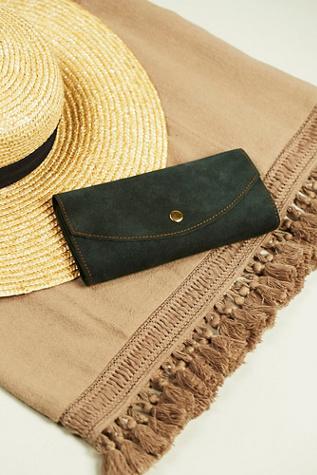 Free People Womens Lockhart Suede Wallet