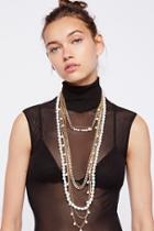 Cydney Pearls Layered Necklace By Free People