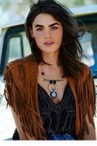 Free People Womens Badlands Vegan Suede Coll