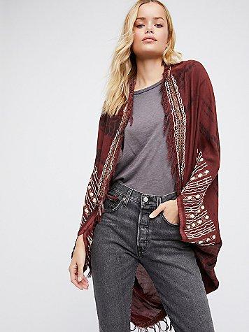 La Playa Fringe Kimono By Free People