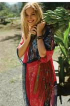 Mes Demoiselles Womens Banderas Print Kaftan