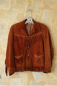 Vintage Brown Suede Fringe Jacket At Free People