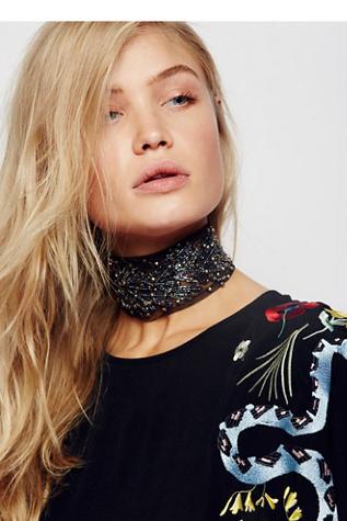 Free People Womens Frost Yourself Net Choker