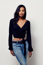 Free People Womens Fever Dream Wrap Top