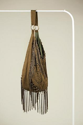 Free People Womens Jones Fringe Hobo