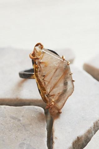 Variance Objects Womens Rutilated Quartz Ring