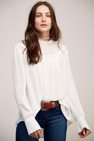 Free People Womens Mix It Up Blouse