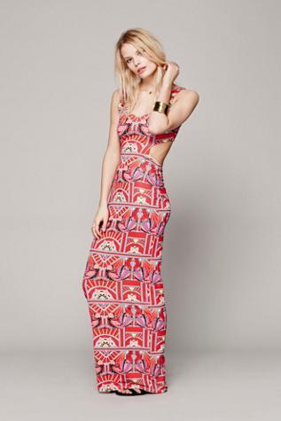 Mara Hoffman Swim Womens Ananda Cutout Maxi Dress