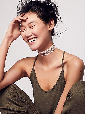 Free People Abbey Fishnet Choker