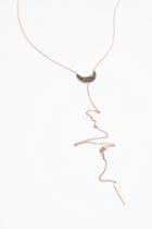 Zoe Chicco Womens Rose Gold Crescent Lariat