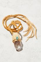 Phantom Turquoise Leather Quartz Pendant By Three Arrows Leather At Free People