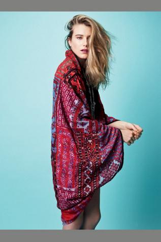 Free People Womens Travelled Patched Statem