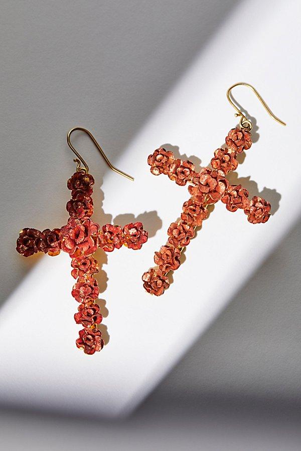 Rose Cross Earrings By Virgin Saints & Angels At Free People