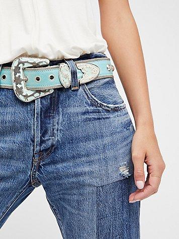 Studded Cowboy Belt By Streets Ahead