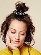 Free People Silk Brocade Scrunchie