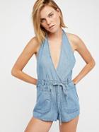 Blossoming Chambray Romper By Free People