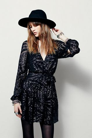 Free People Womens Tiger Eyes Mini Dress