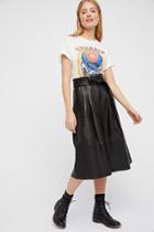 Leather Midi Skirt By Free People