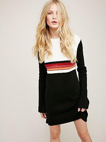 Free People Colorblock Swit Mini Dress