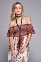 Free People Womens Black Rock Embellished Sk