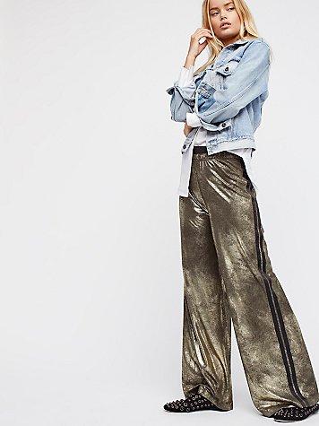Vegan Gold Track Pant By Free People