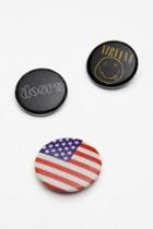 Free People Womens Vintage Band Pin Set
