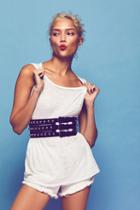 Dome Studed Patent Corset Belt By Laurel &amp; Gold At Free People