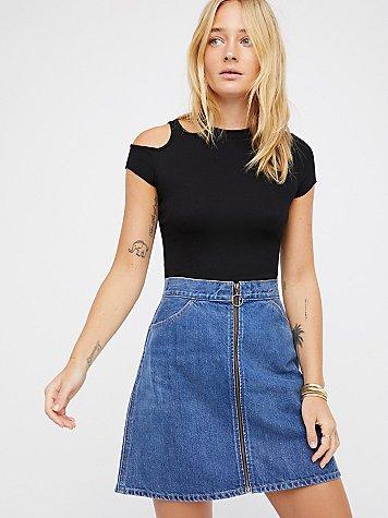 Levi's Orange Tab Denim Skirt