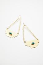 Dry Creek Turquoise Hoops By Mint Jewelry Co. At Free People