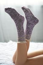 Free People Womens Rugby Ruffle Ankle Sock