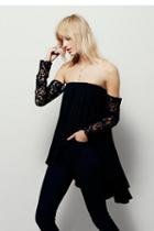 Fp X Womens Fp X Lace Sleeve Top