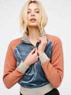 Feelin Velour Half Zip Pullover By Free People