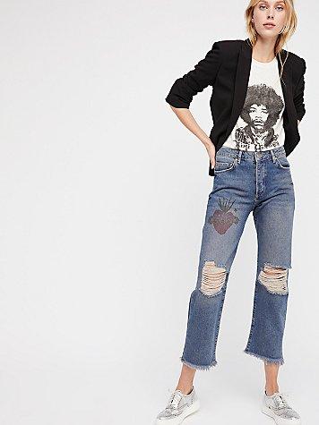 Tattooed Boyfriend Jean By Free People